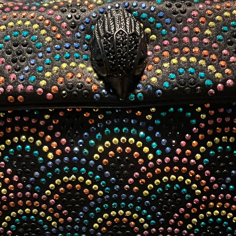 NWT Kurt Geiger Mini Crystal Kensington Crossbody Bag with Black Eagle Head - Picture 4 of 12